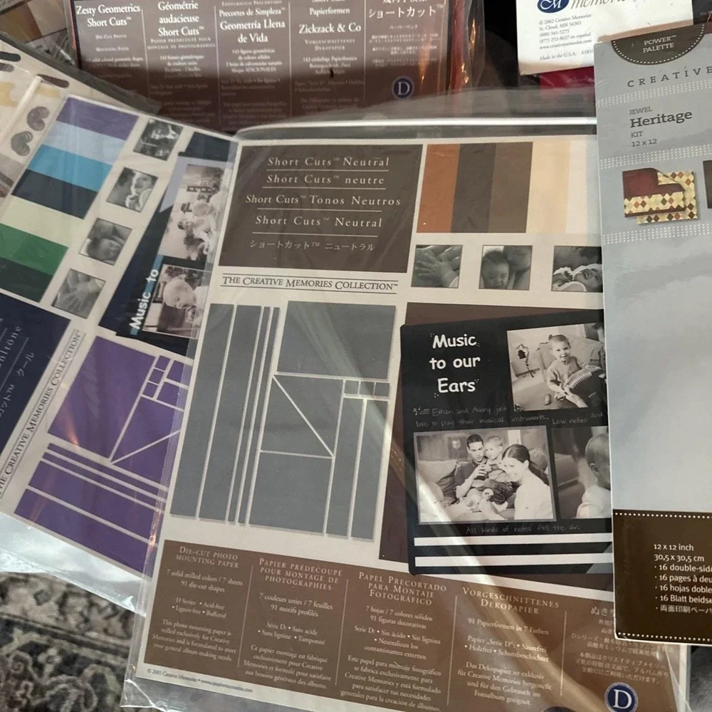 Creative Memories Lot 19 Paper Packs, Two Divider Packs Vintage Scrapbooking